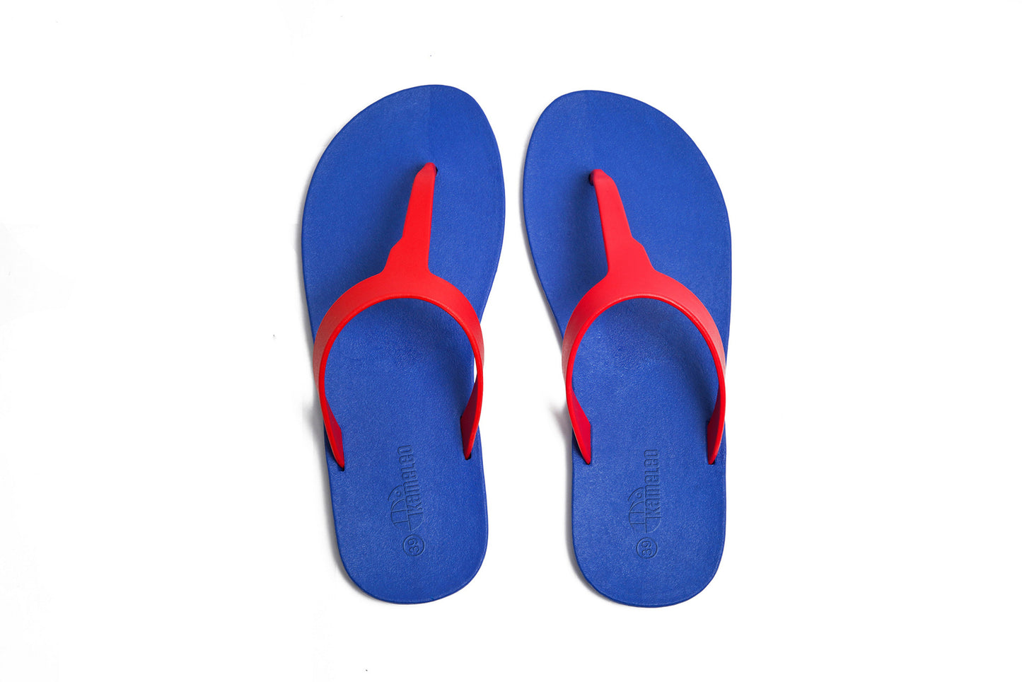 Thongs Blue Sole Red Strap