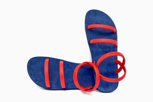 Twin Slim Blue Sole Red Strap