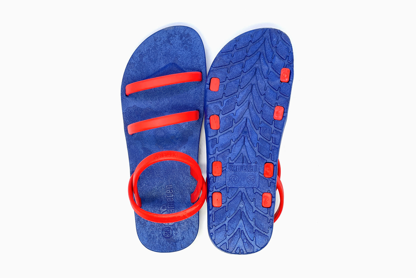 Twin Slim Blue Sole Red Strap