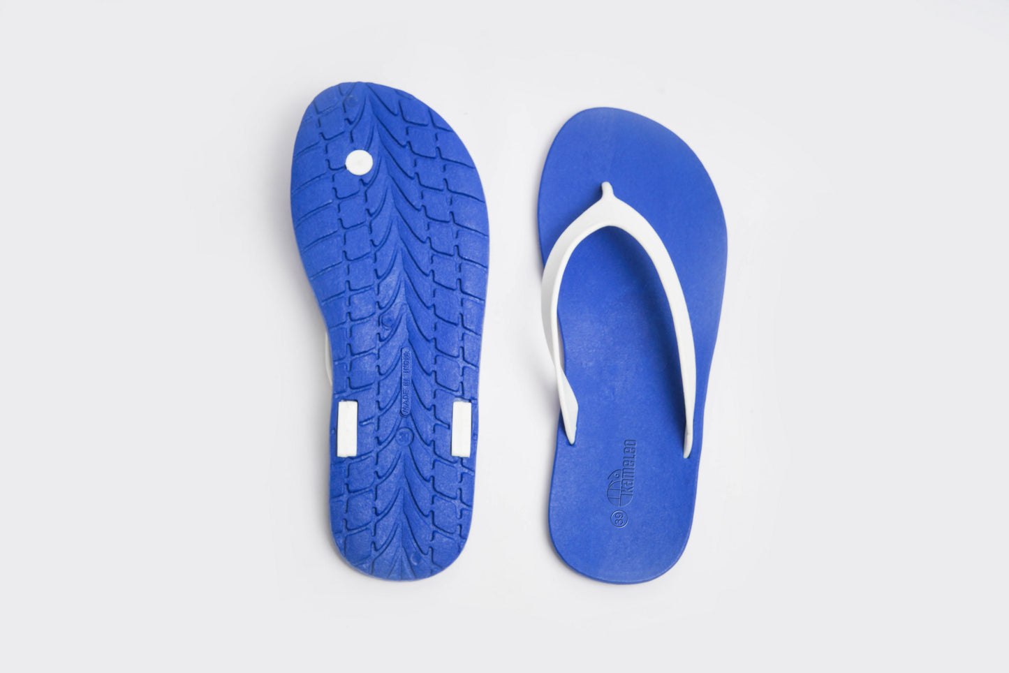 Flippy Blue Sole White Strap
