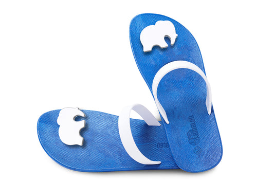Poppi Ellie Blue Sole White Strap