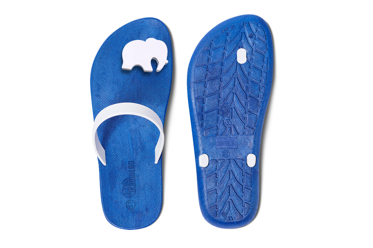 Poppi Ellie Blue Sole White Strap