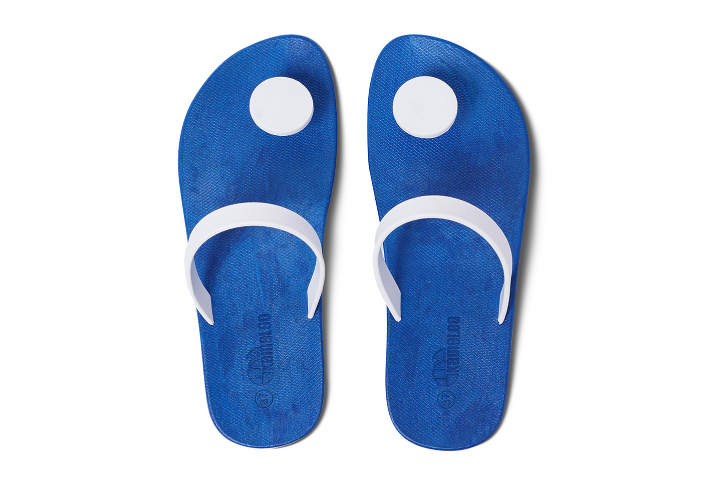 Poppi Dot Blue Sole White Strap