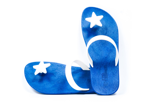 Poppi Star Blue Sole White Strap