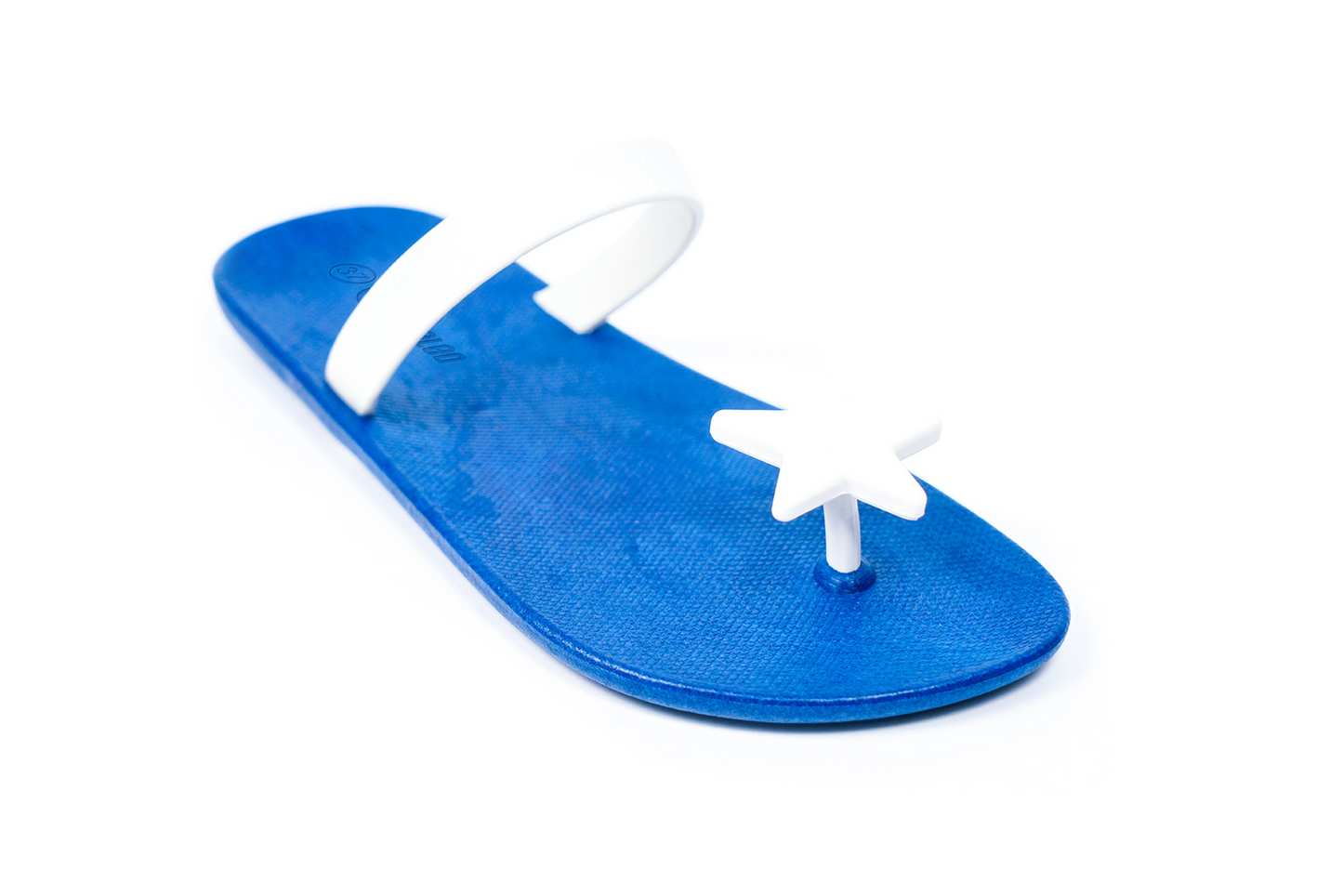 Poppi Star Blue Sole White Strap