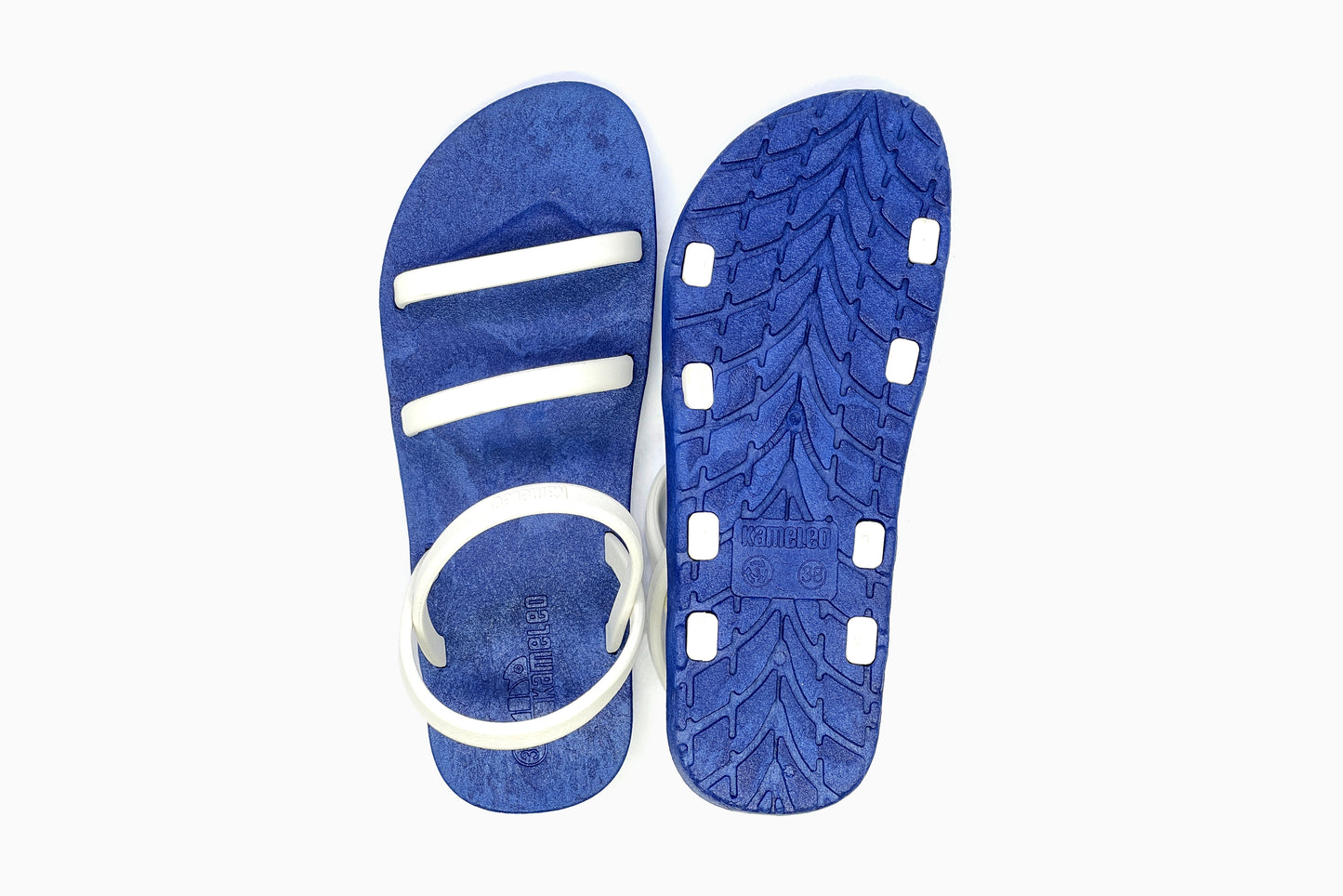 Twin Slim Blue Sole White Strap
