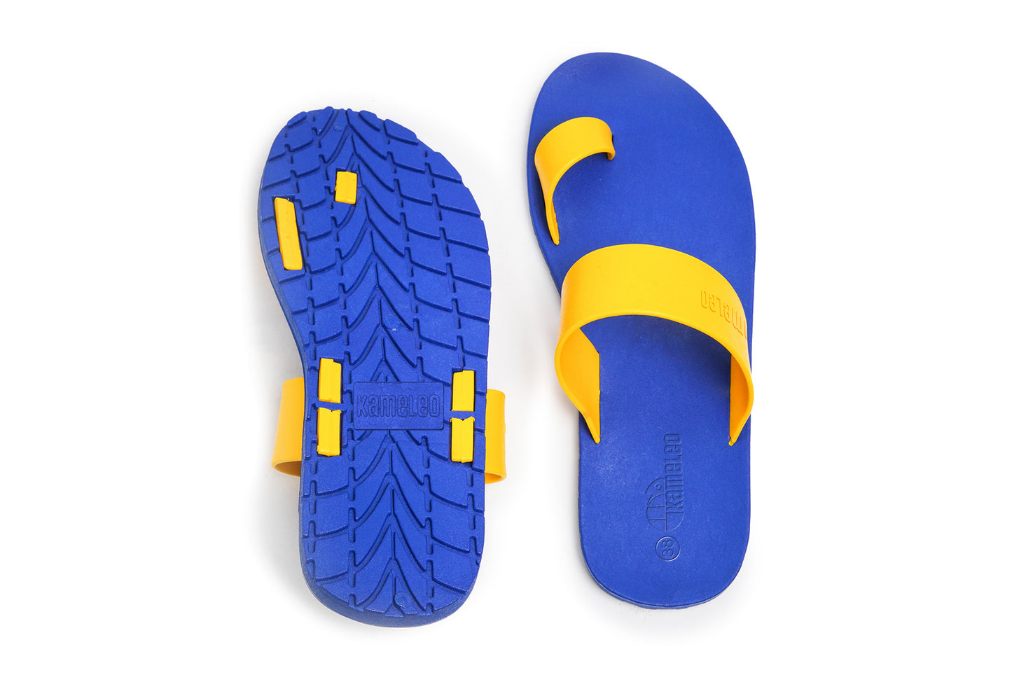 Pop Thumb Blue Sole Yellow Strap