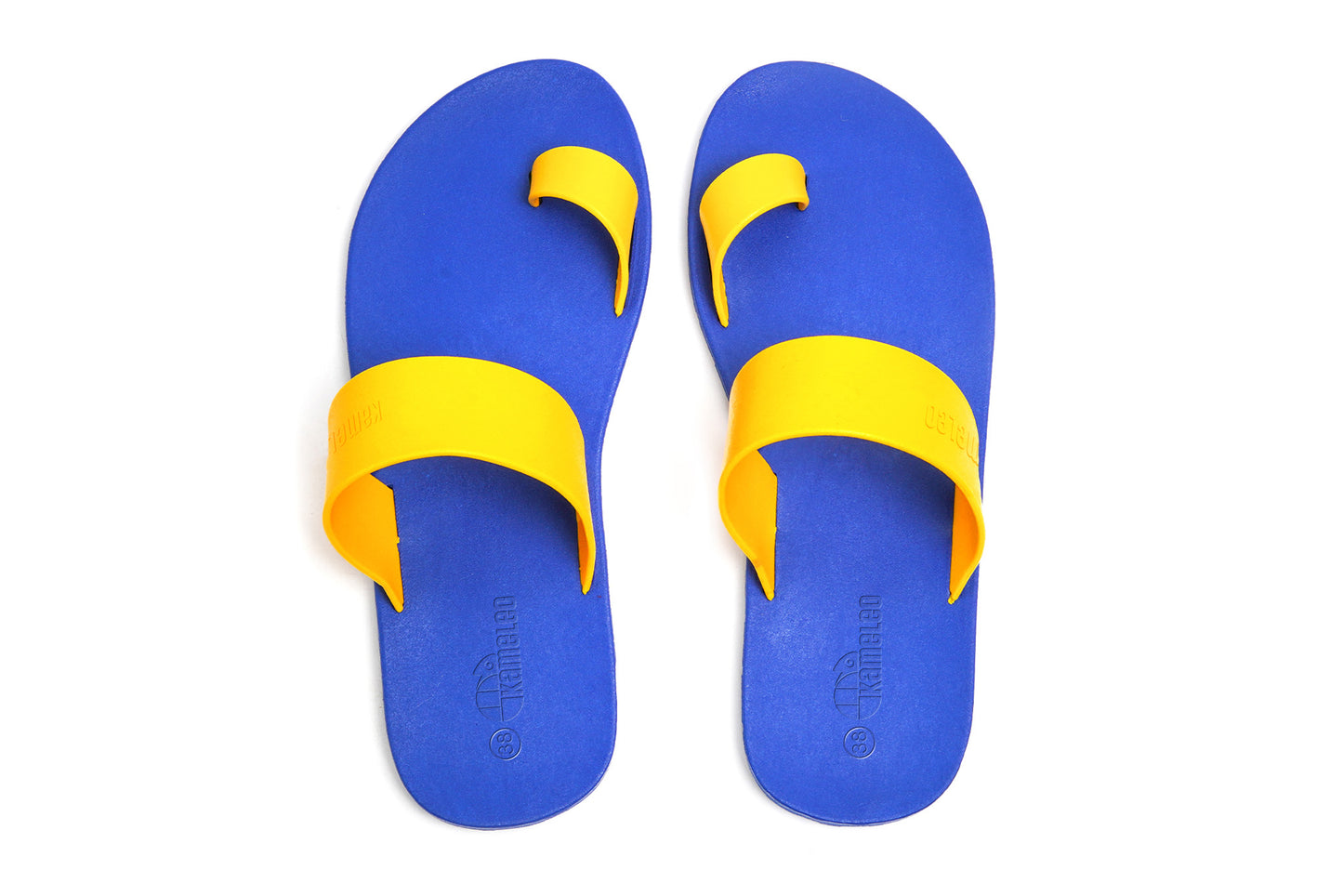 Pop Thumb Blue Sole Yellow Strap