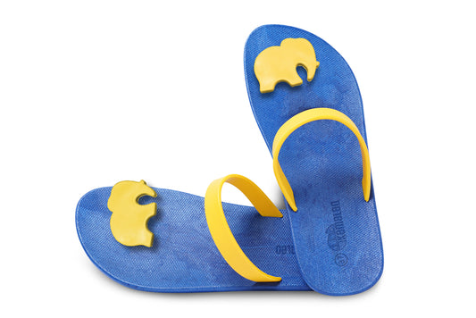 Poppi Ellie Blue Sole Yellow Strap