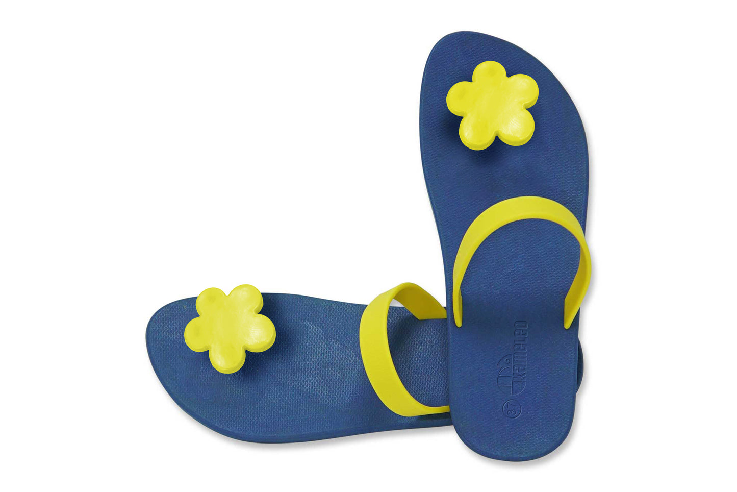 Poppi Flora Blue Sole Yellow Strap