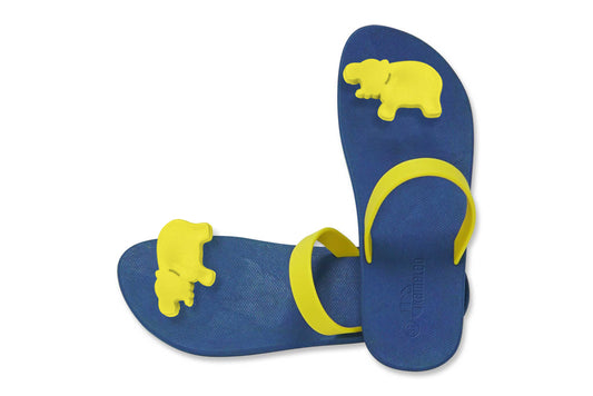 Poppi Hippo Blue Sole Yellow Strap
