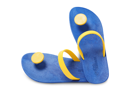Poppi Dot Blue Sole Yellow Strap
