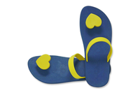 Poppi Heart Blue Sole Yellow Strap
