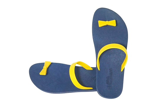 Poppi Bow Blue Sole Yellow Strap