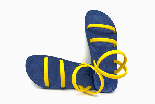 Twin Slim Blue Sole Yellow Strap