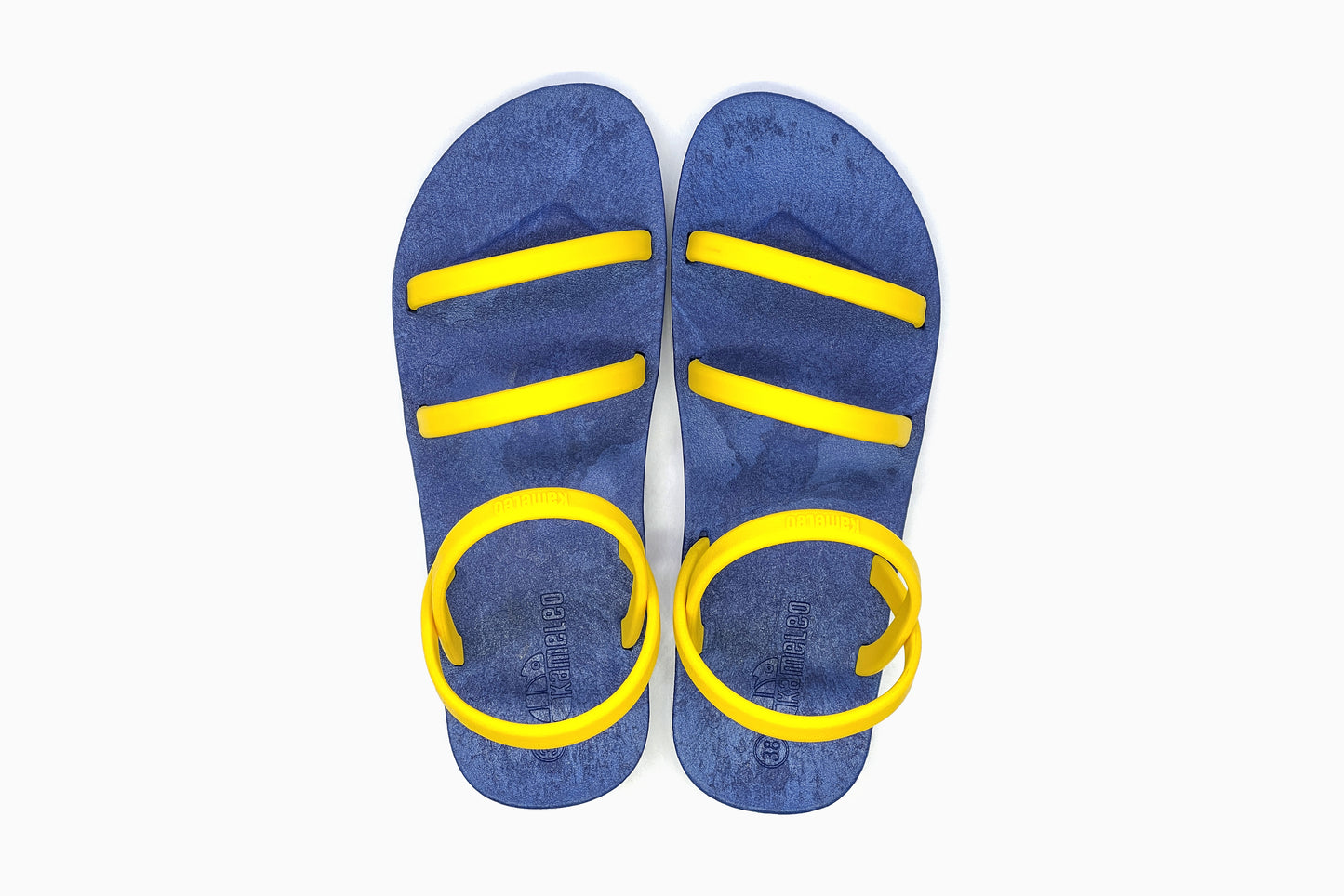 Twin Slim Blue Sole Yellow Strap