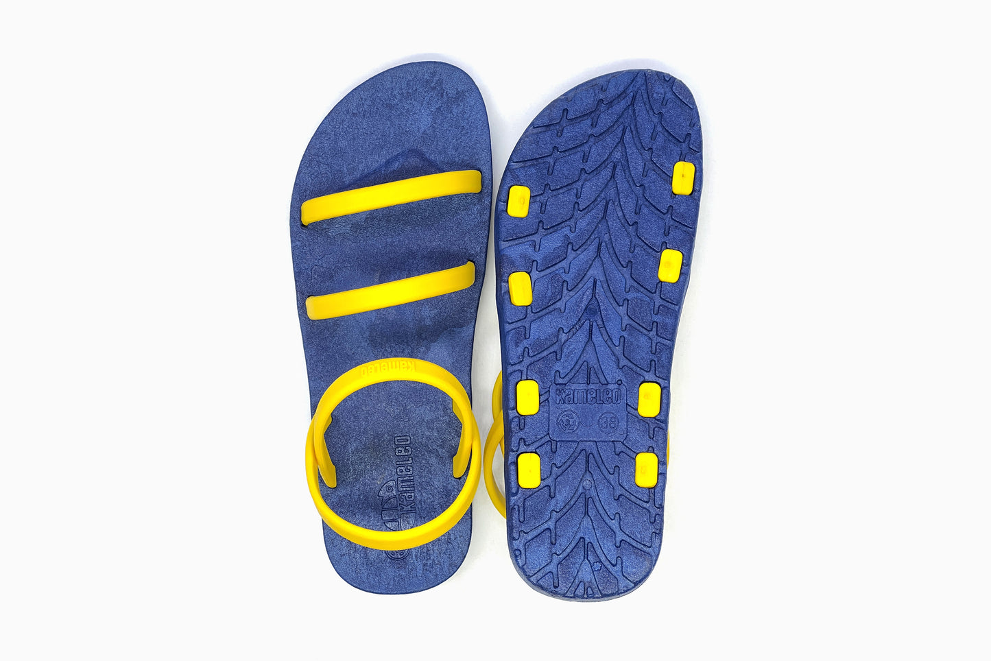 Twin Slim Blue Sole Yellow Strap