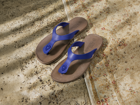 Candy Brown Sole Blue Strap