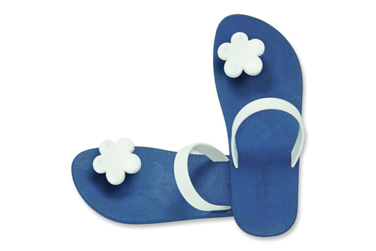 Poppi Flora Blue Sole White Strap