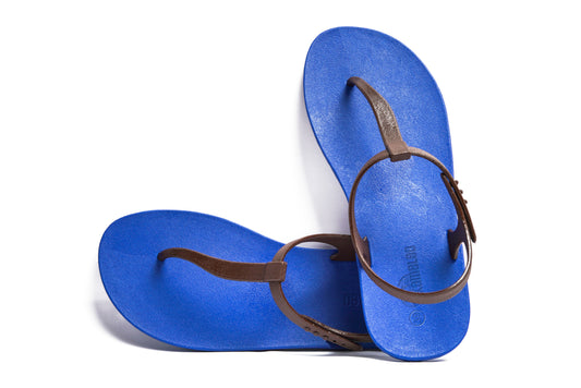 Saily Blue Sole Brown Strap