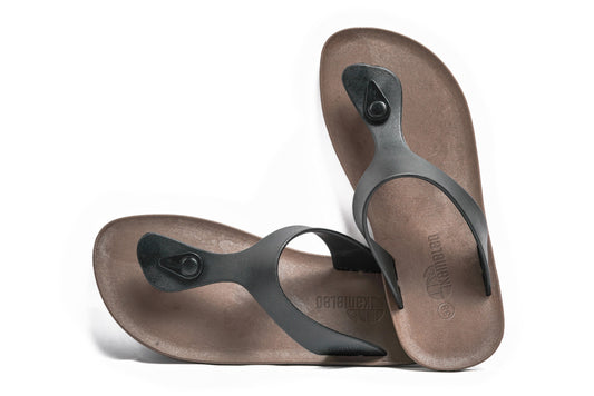 Candy Brown Sole Black Strap