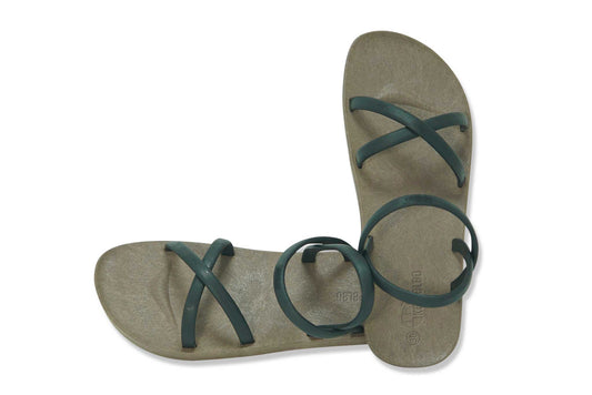Cross Slim Brown Sole Black Strap