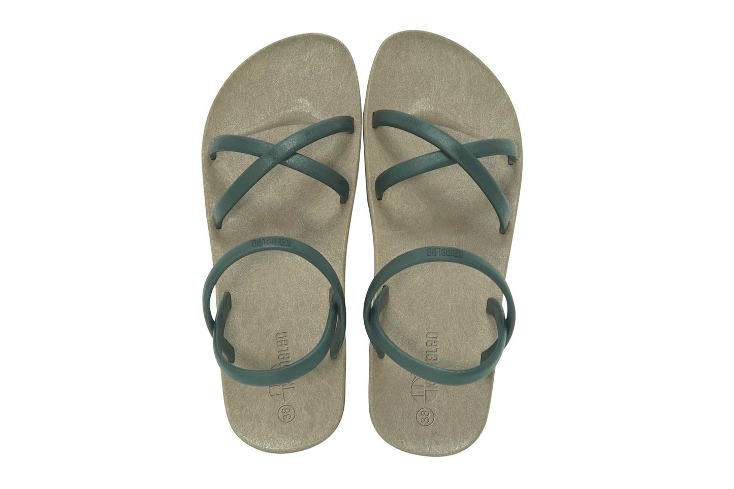 Cross Slim Brown Sole Black Strap
