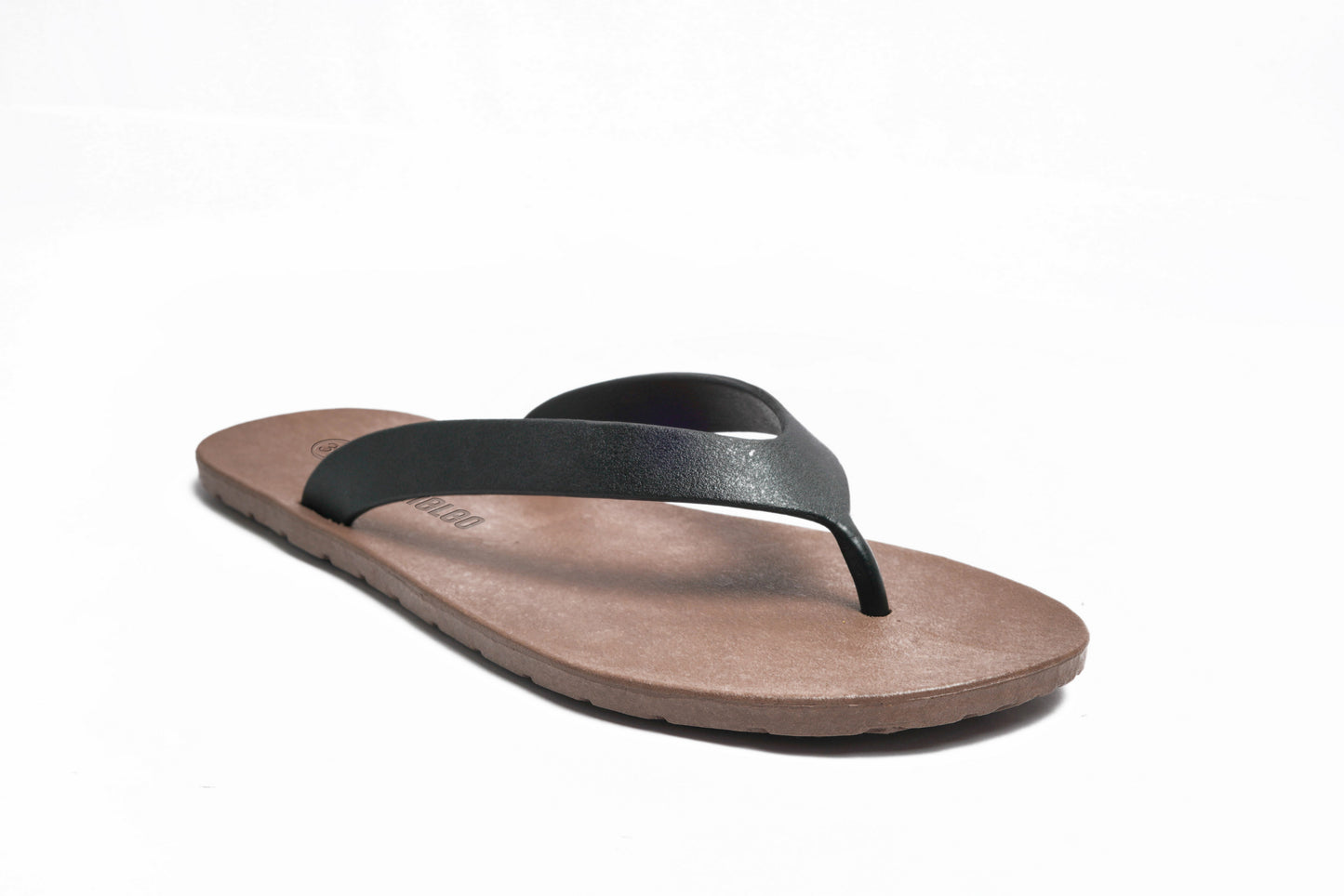 Flippy Brown Sole Black Strap