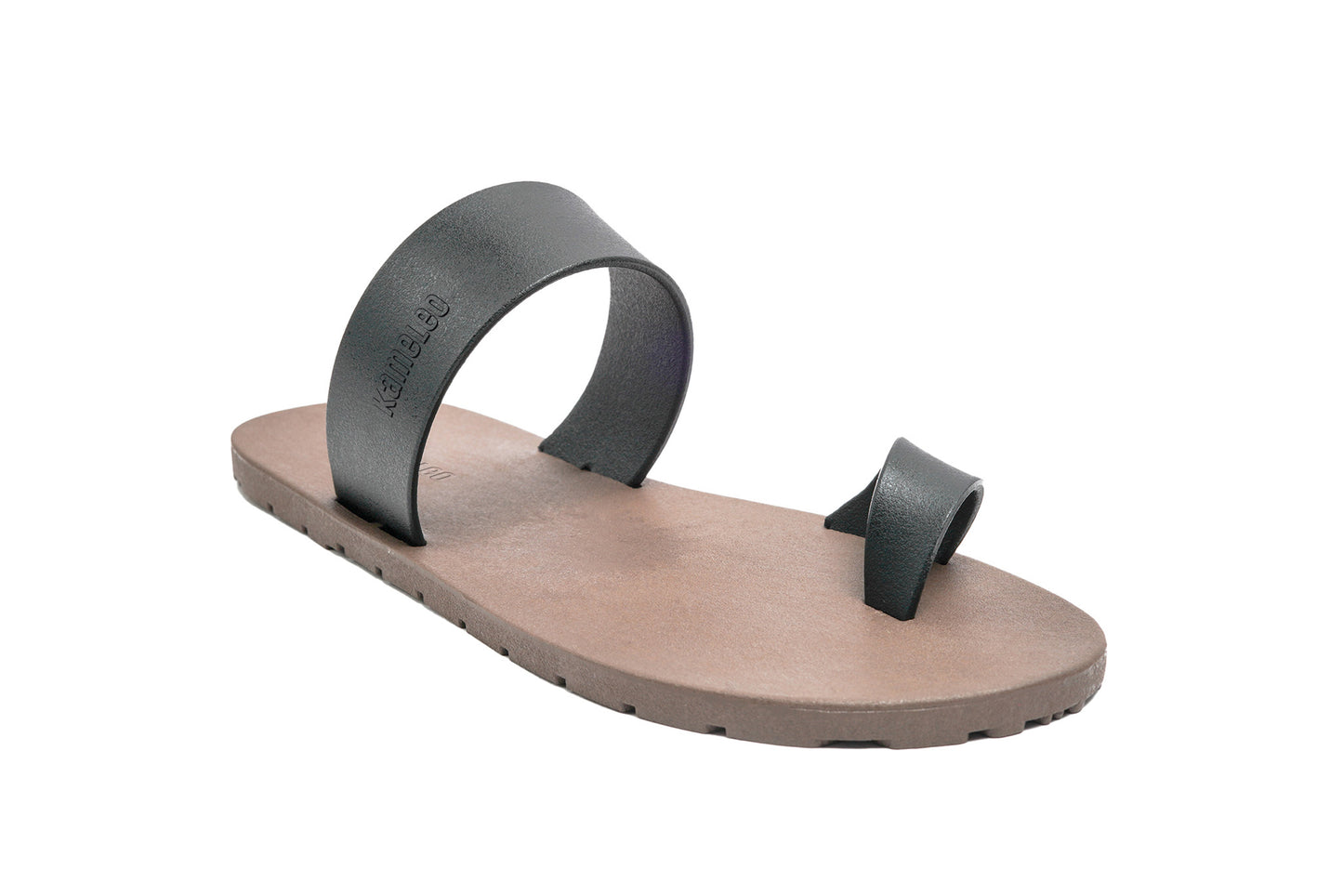 Pop Thumb Brown Sole Black Strap