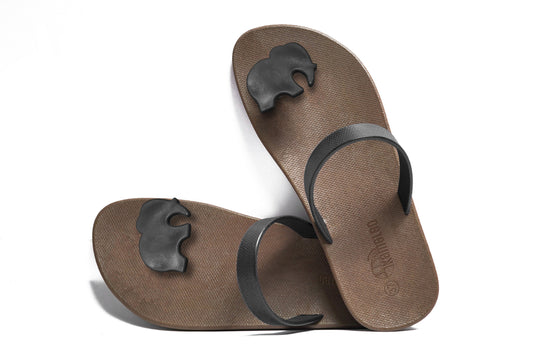 Poppi Ellie Black Sole Black Strap