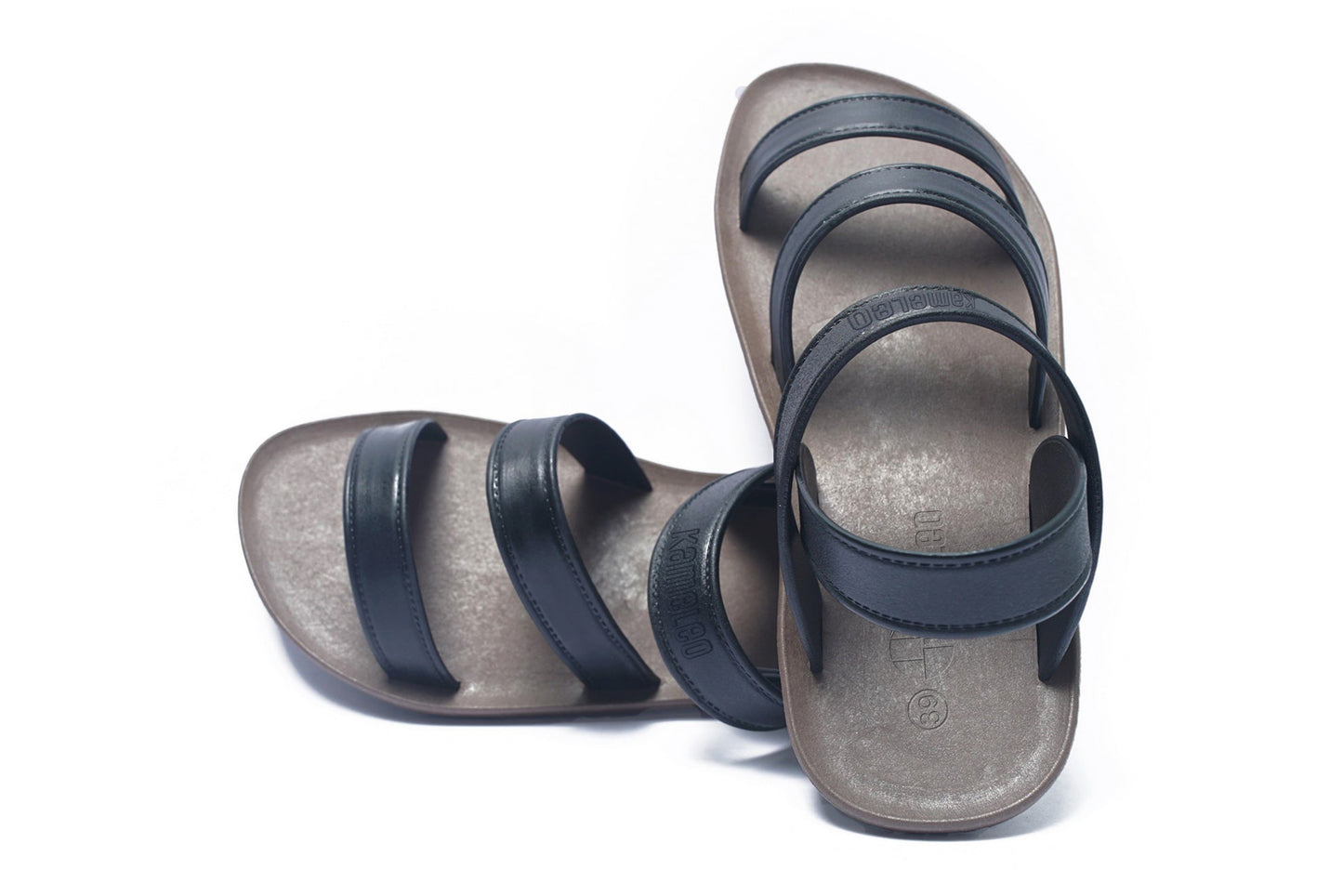 Twin Plus Brown Sole Black Strap