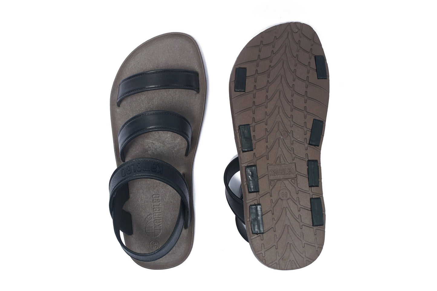 Twin Plus Brown Sole Black Strap