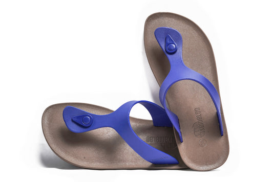 Candy Brown Sole Blue Strap