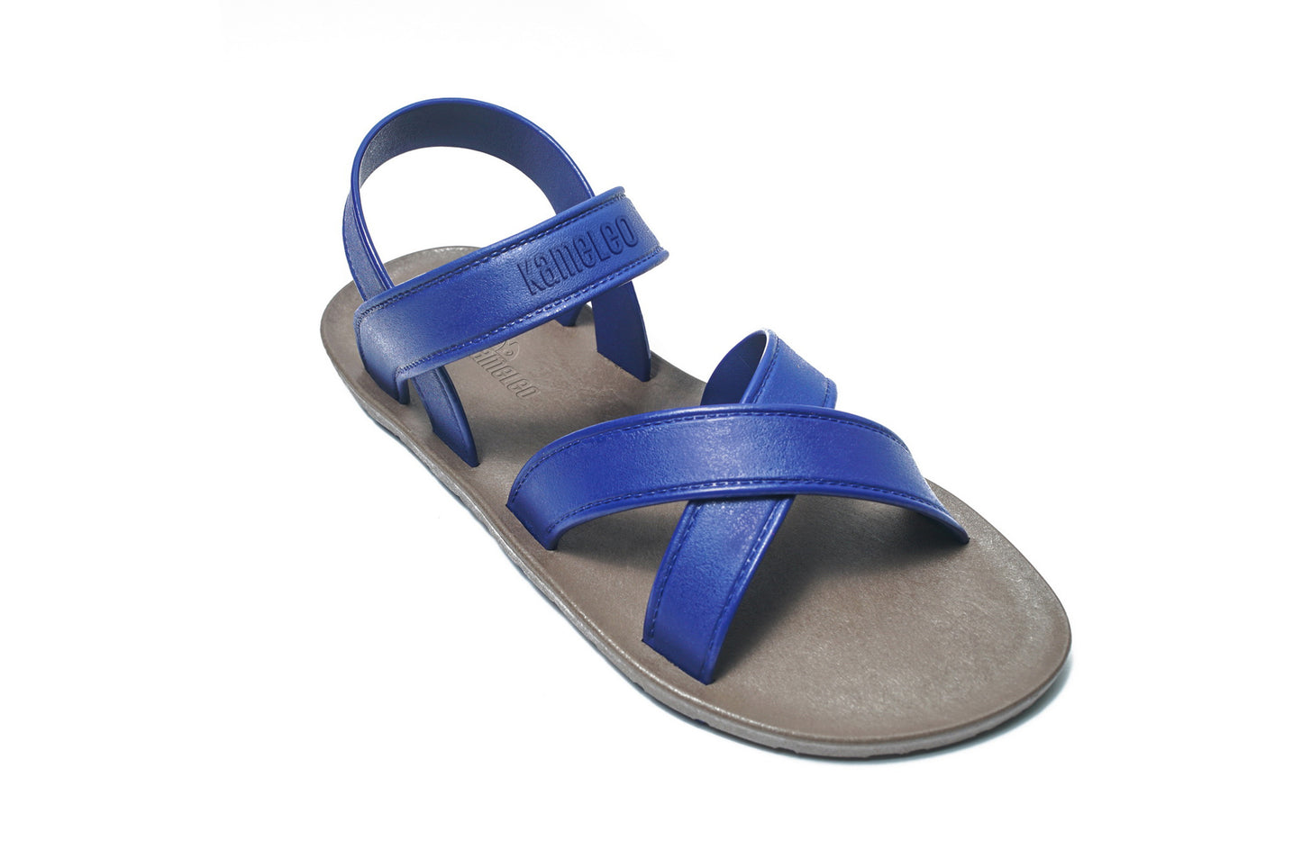 Cross Plus Kids Brown Sole Blue Strap