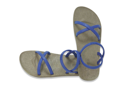 Cross Slim Brown Sole Blue Strap