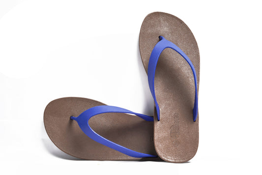 Flippy Brown Sole Blue Strap