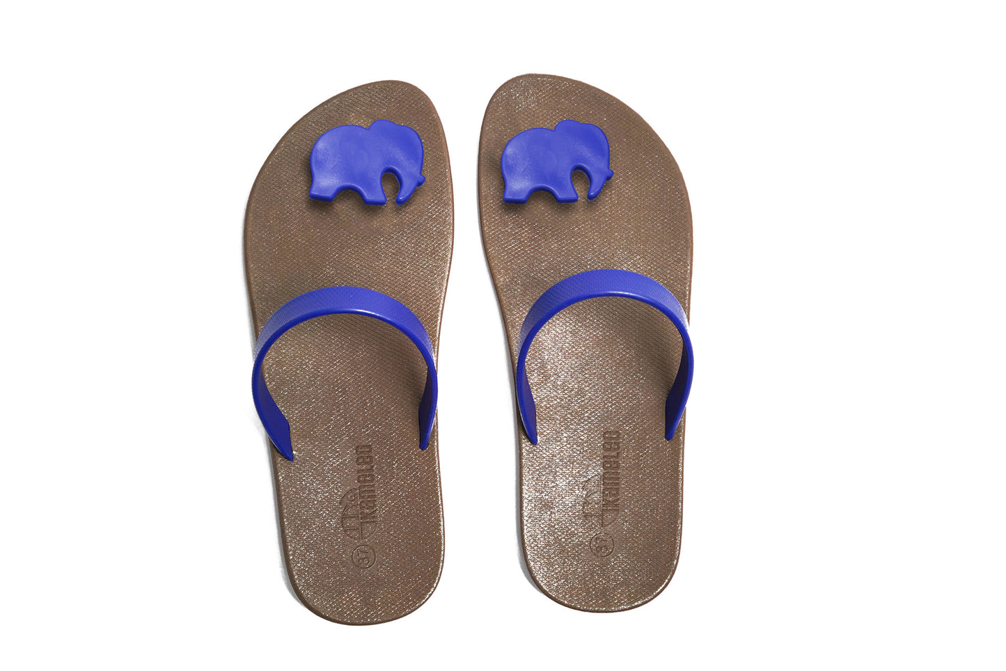 Poppi Ellie Brown Sole Blue Strap