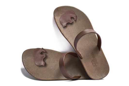 Poppi Ellie Black Sole Brown Strap