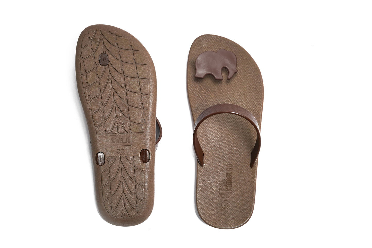 Poppi Ellie Black Sole Brown Strap