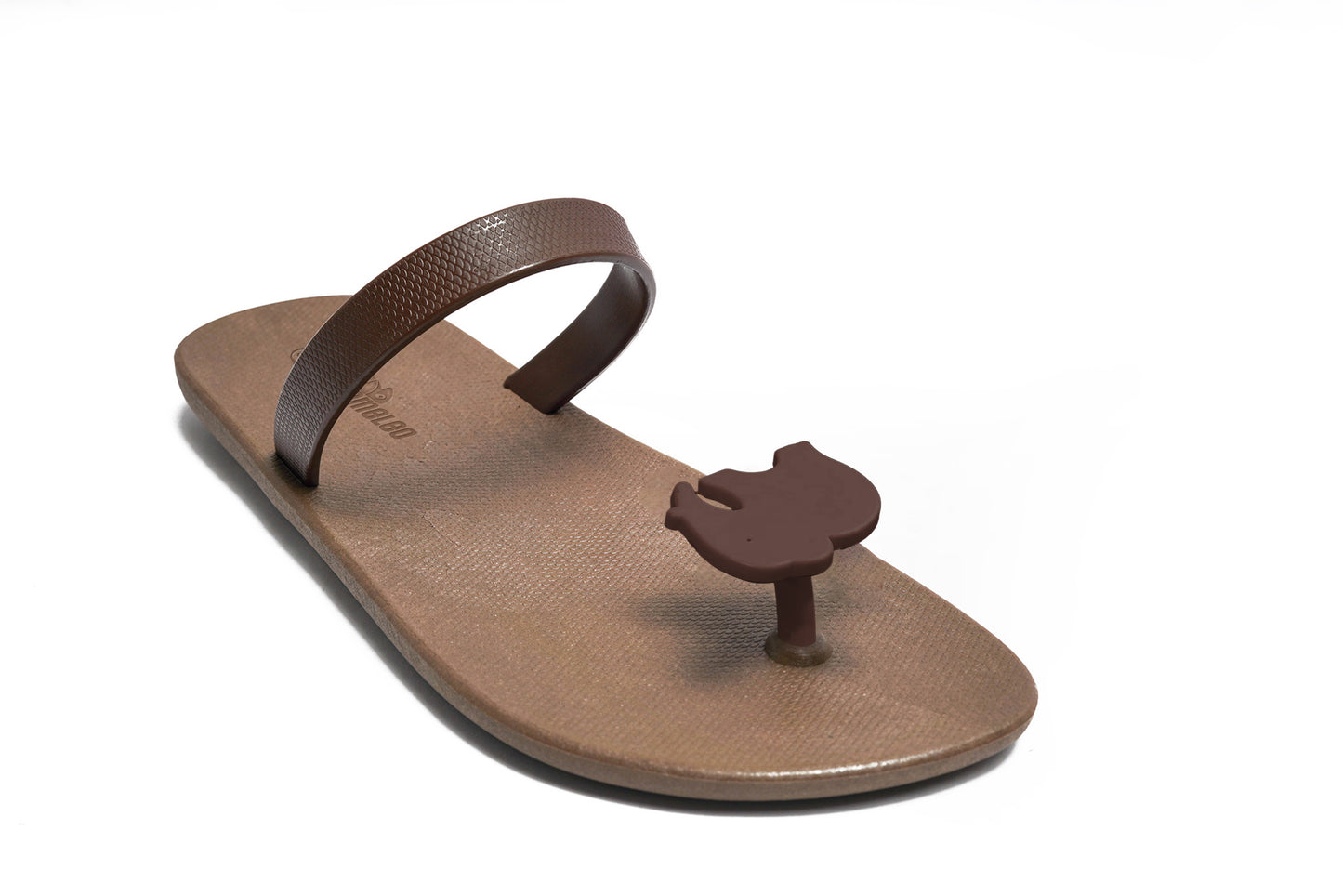 Poppi Ellie Black Sole Brown Strap