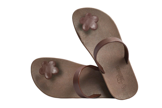 Poppi Flora Brown Sole Brown Strap