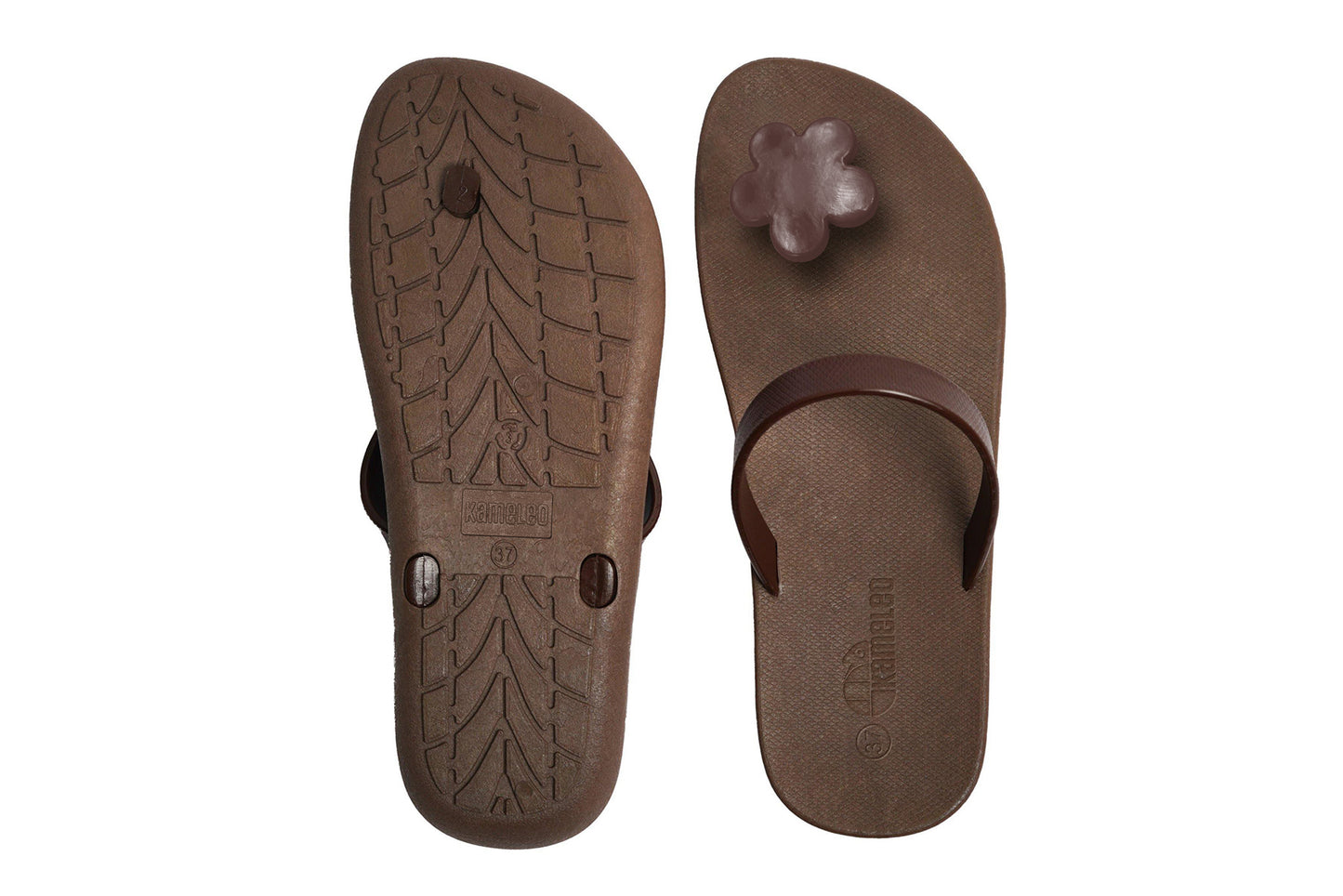 Poppi Flora Brown Sole Brown Strap