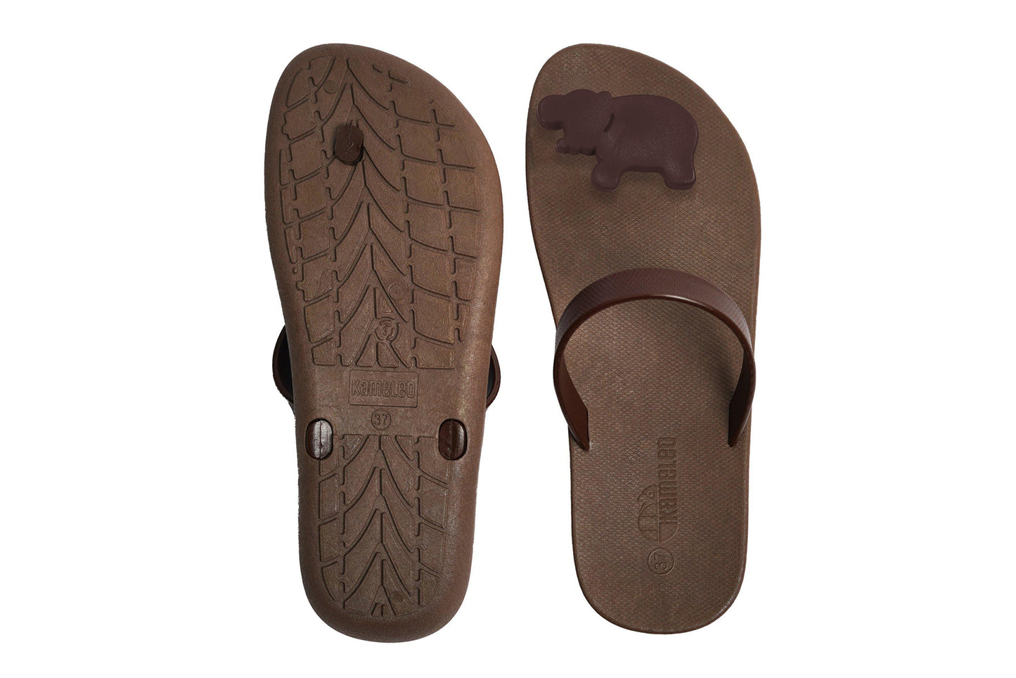 Poppi Hippo Brown Sole Brown Strap