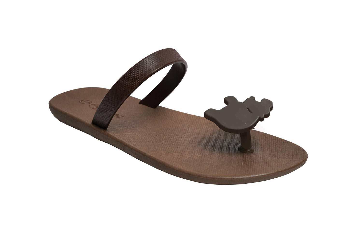 Poppi Hippo Brown Sole Brown Strap