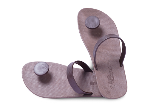 Poppi Dot Brown Sole Brown Strap