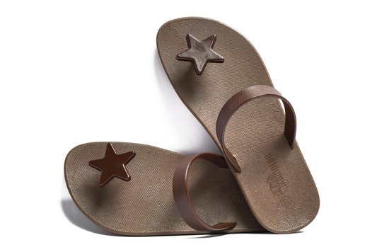 Poppi Star Brown Sole Brown Strap