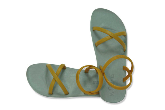Cross Slim Grey Sole Caramel Strap