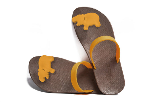 Poppi Hippo Brown Sole Caramel Strap