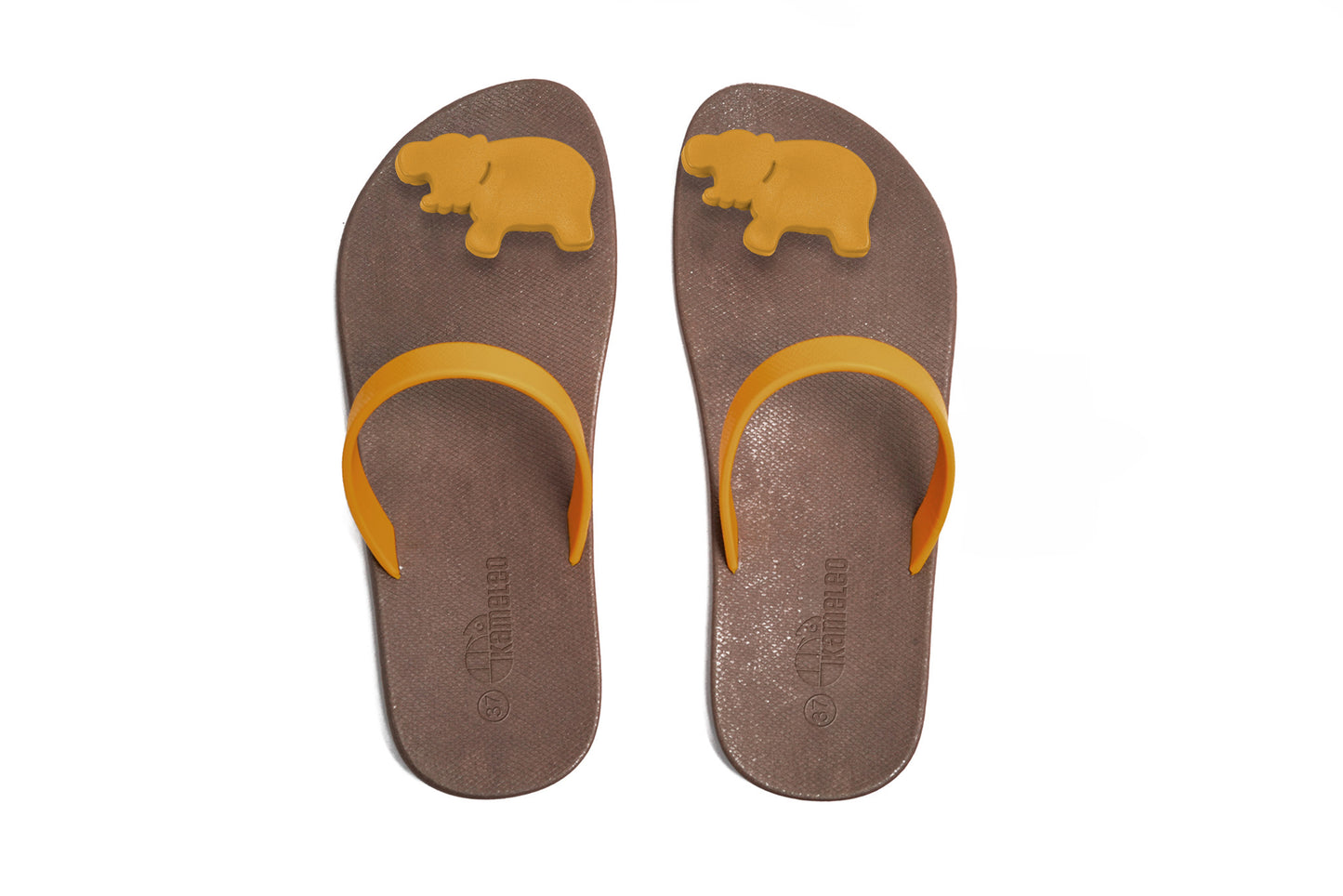 Poppi Hippo Brown Sole Caramel Strap