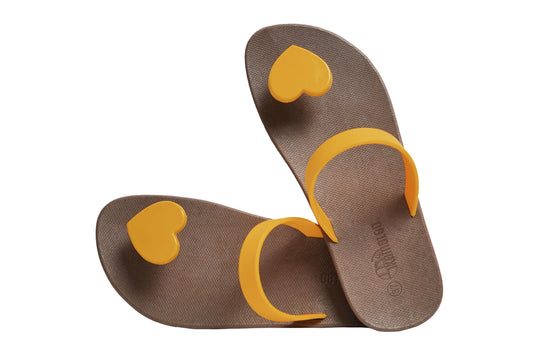 Poppi Heart Brown Sole Caramel Strap